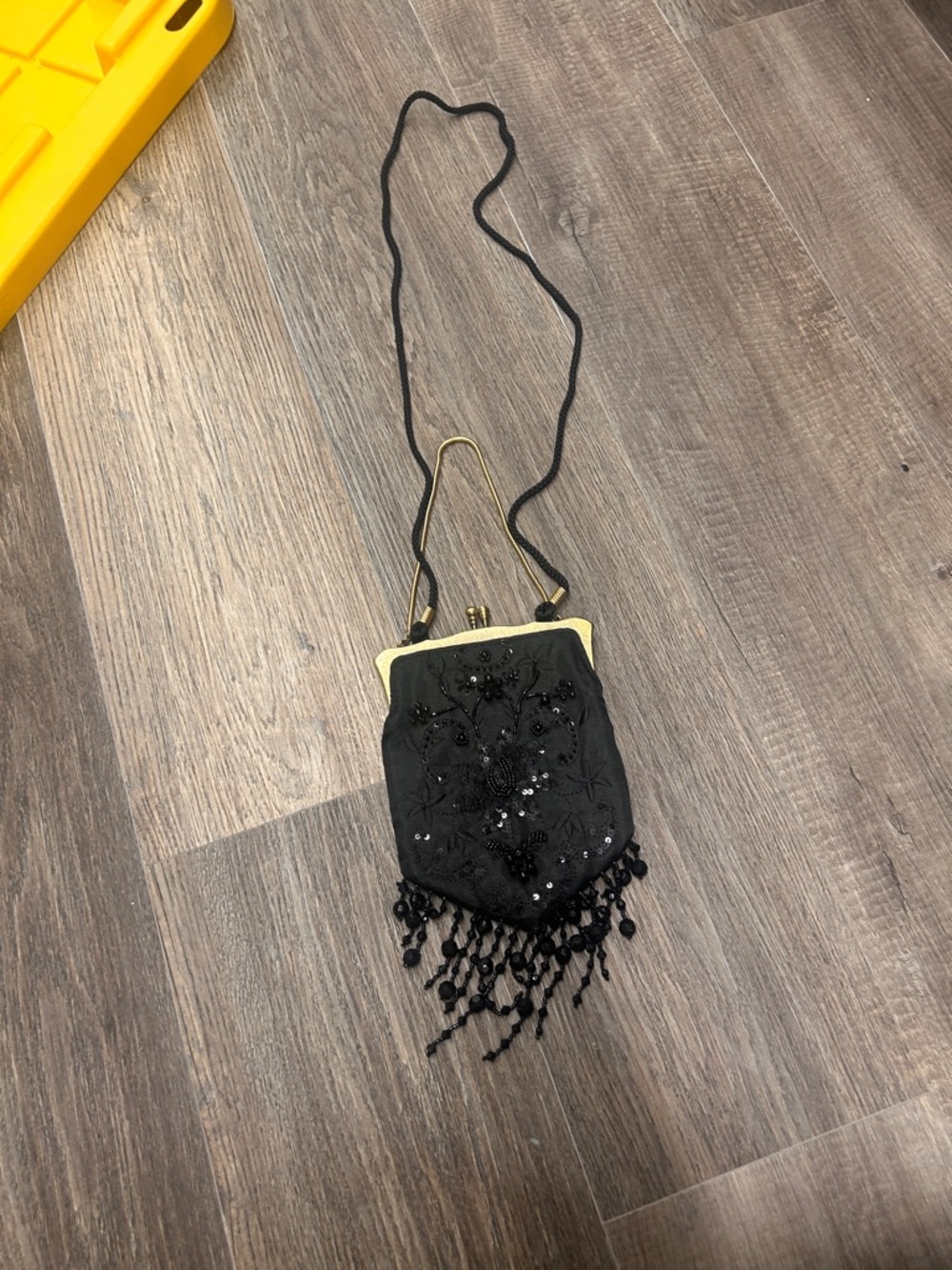Preston & York Black Beaded Fringe purse